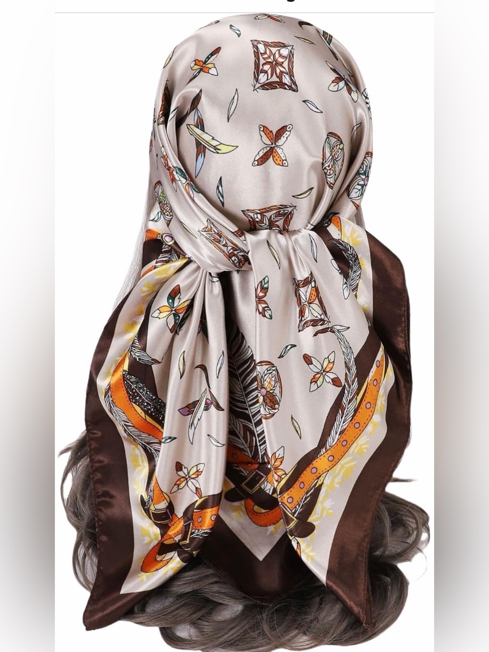 Large Square Head Scarves Silky Like - 35”